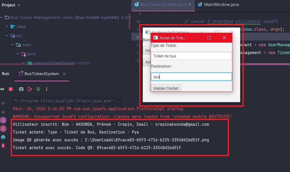 Code QR Console